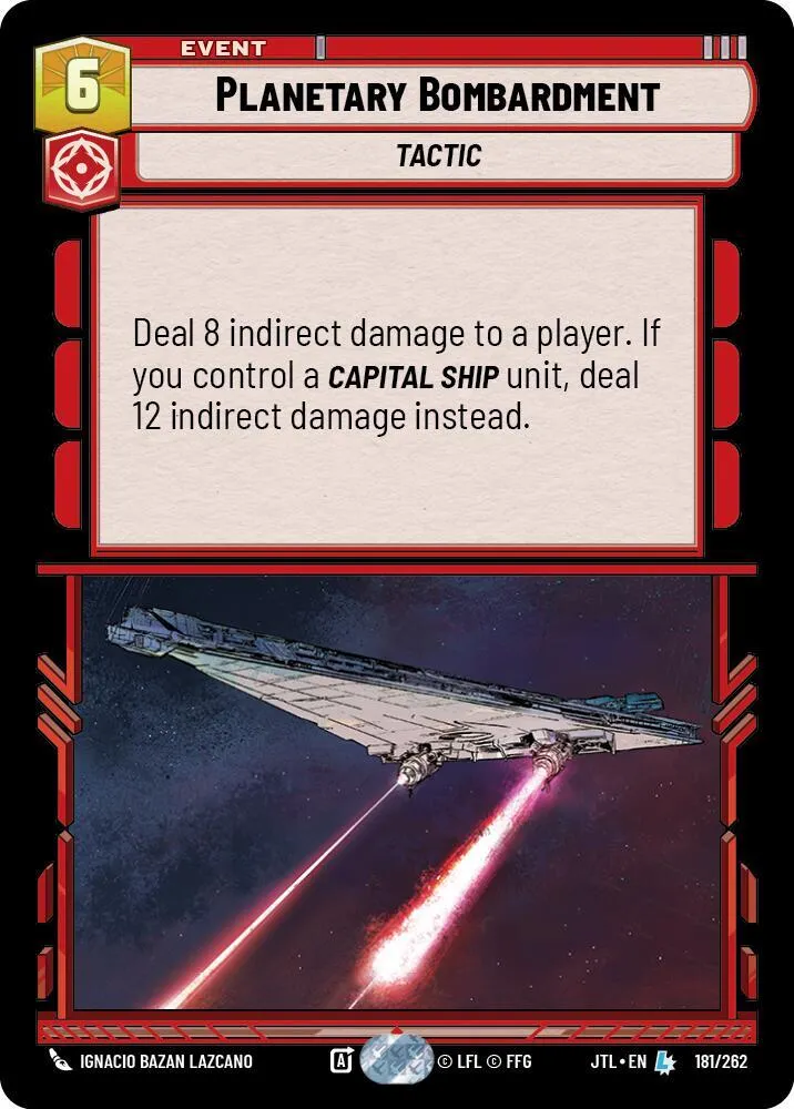 Planetary Bombardment — Jump to Lightspeed — Star Wars: Unlimited