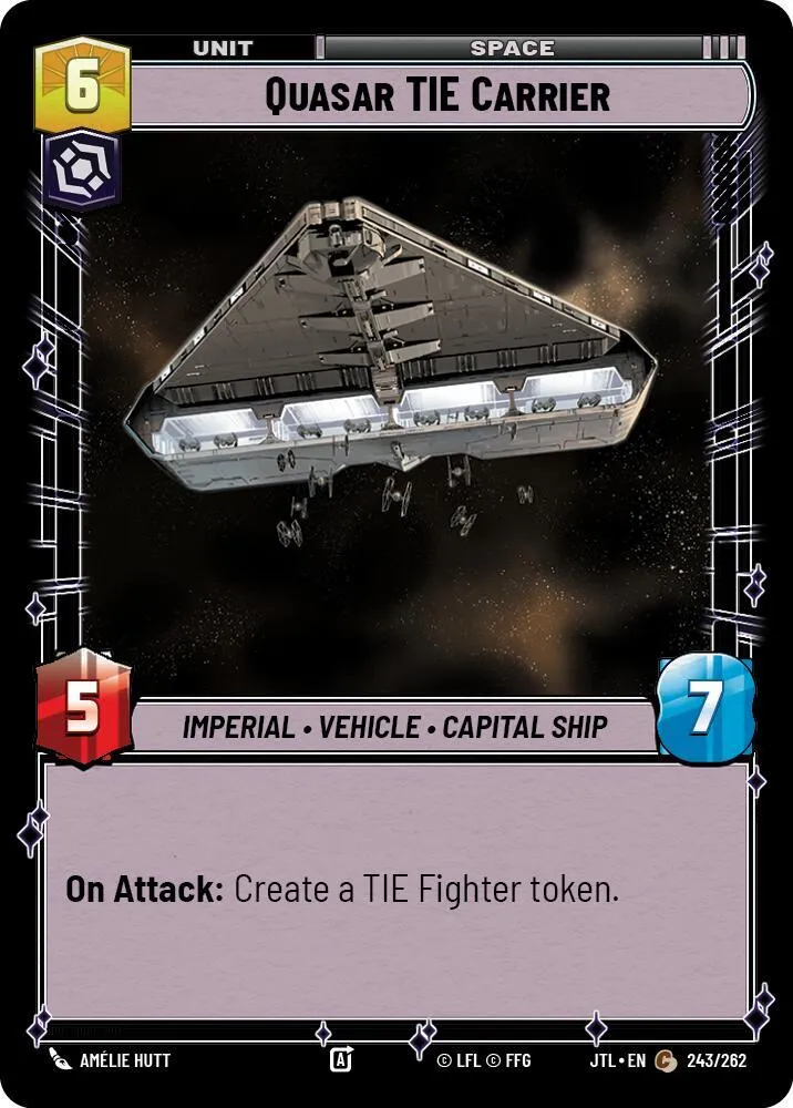 Quasar TIE Carrier — Jump to Lightspeed — Star Wars: Unlimited