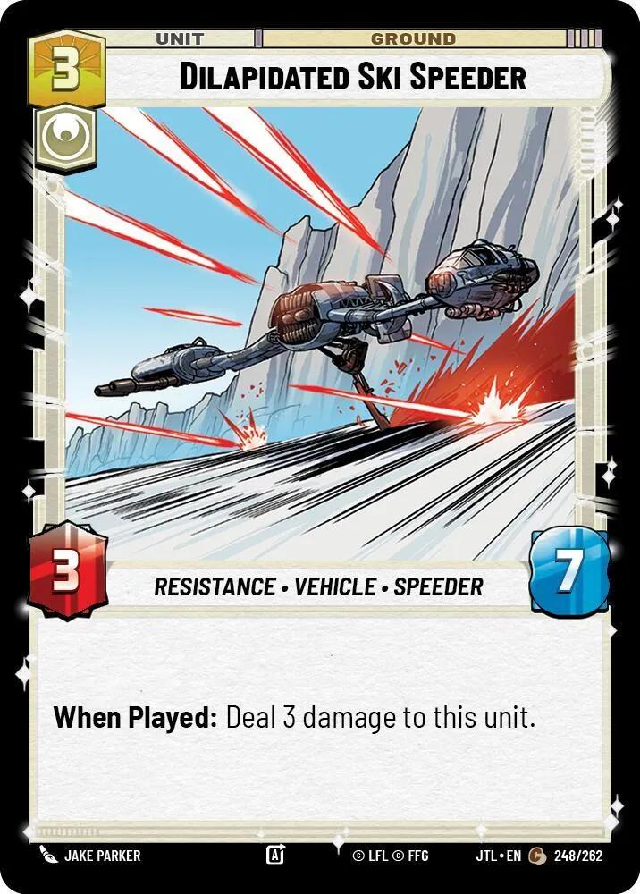 Dilapidated Ski Speeder — Jump to Lightspeed — Star Wars: Unlimited