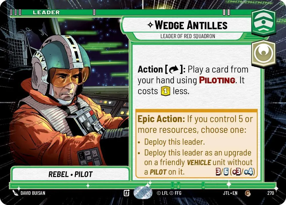 Wedge Antilles - Leader De L'Escadron Red — Jump to Lightspeed — Star Wars: Unlimited