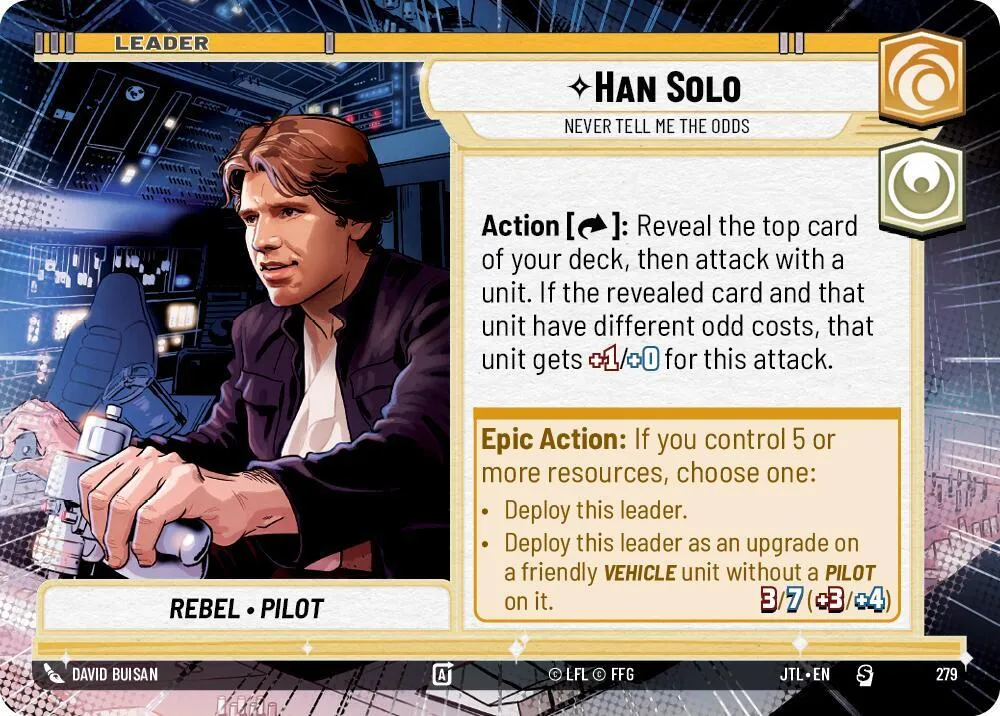 Han Solo - Never Tell Me the Odds — Jump to Lightspeed — Star Wars: Unlimited