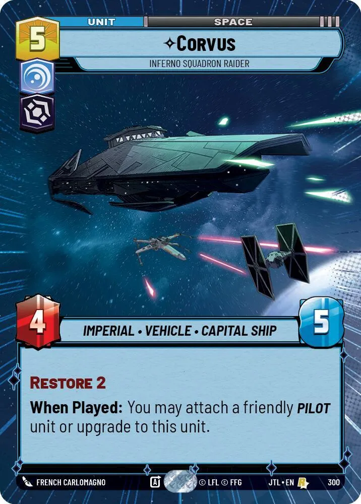 Corvus - Raider De L'Escadron Inferno — Jump to Lightspeed — Star Wars: Unlimited