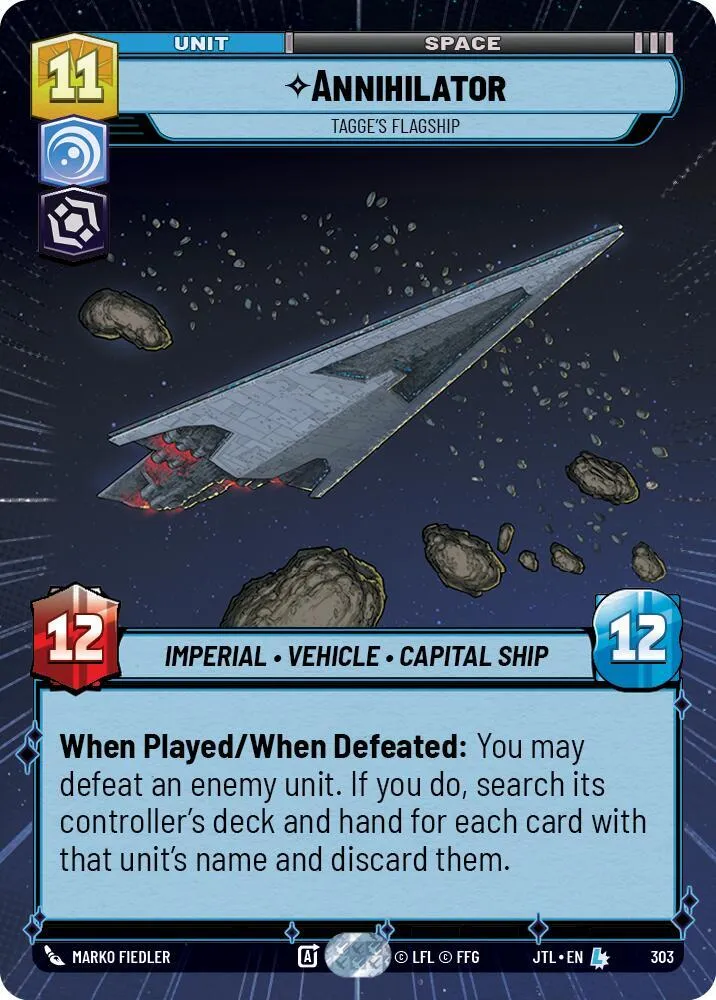 Annihilator - Vaisseau Amiral De Tagge — Jump to Lightspeed — Star Wars: Unlimited