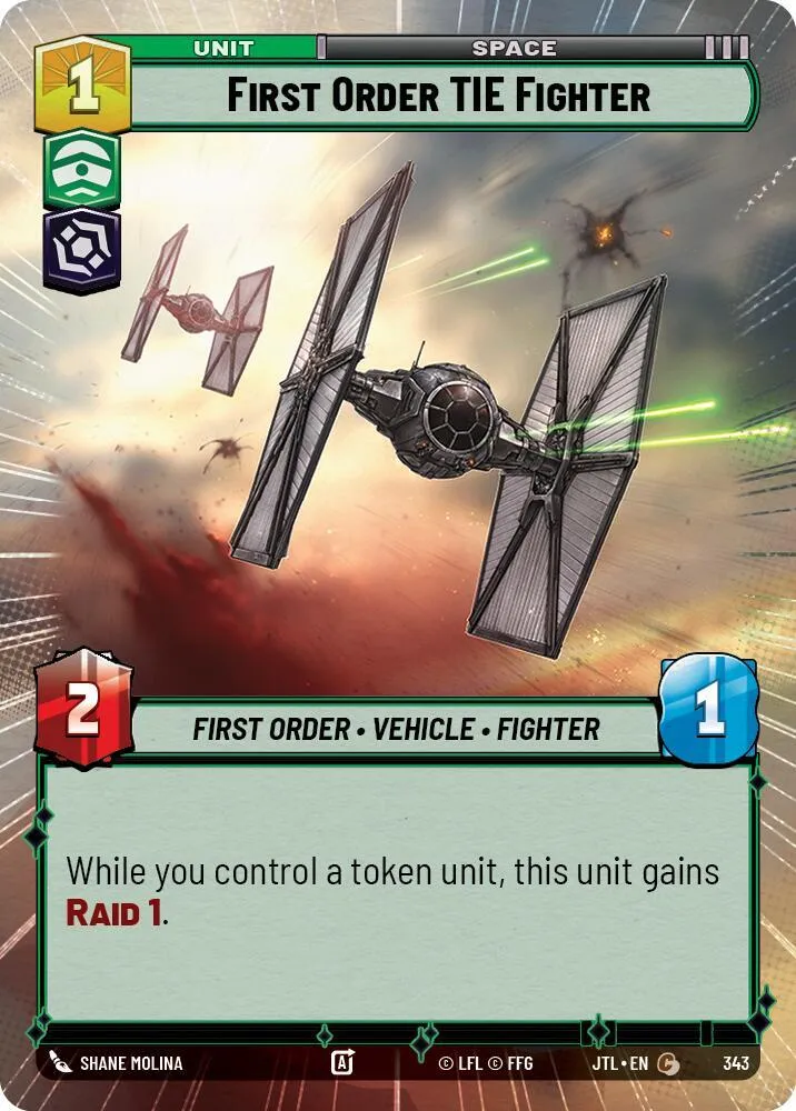Chasseur TIE du Premier Ordre — Jump to Lightspeed — Star Wars: Unlimited