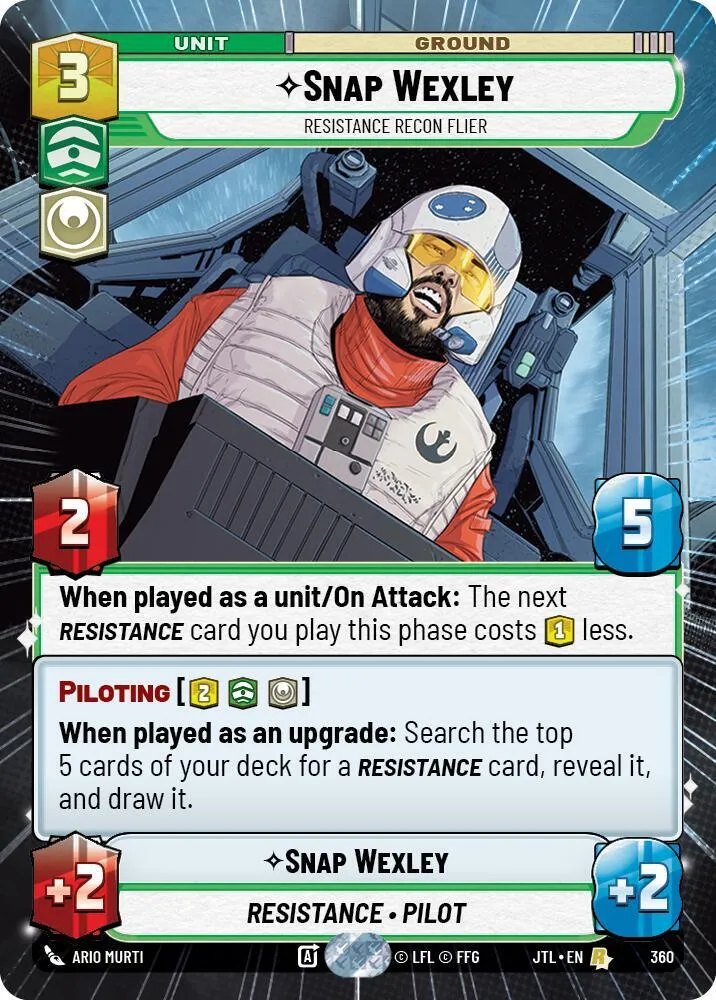Snap Wexley - Resistance Recon Flier — Jump to Lightspeed — Star Wars: Unlimited