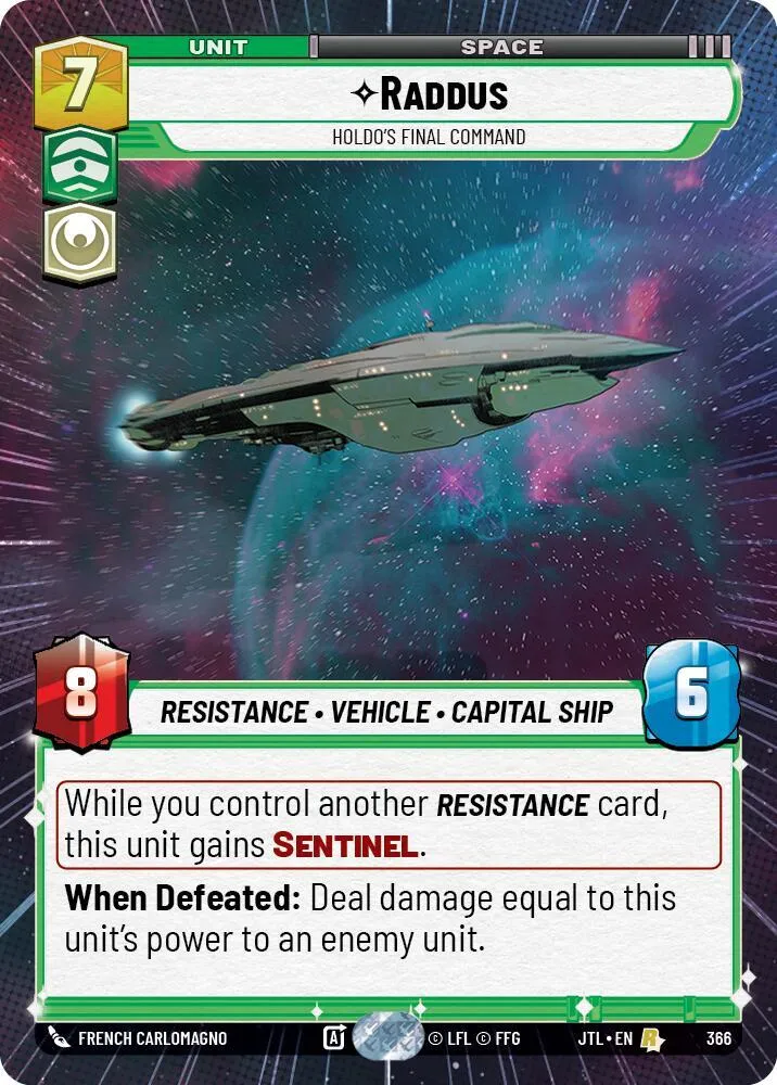 Raddus - Ultime Commandement D'Holdo — Jump to Lightspeed — Star Wars: Unlimited