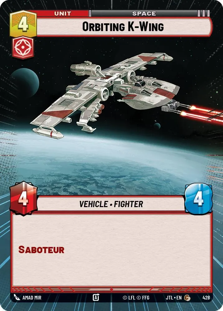 K-Wing en Orbite — Jump to Lightspeed — Star Wars: Unlimited