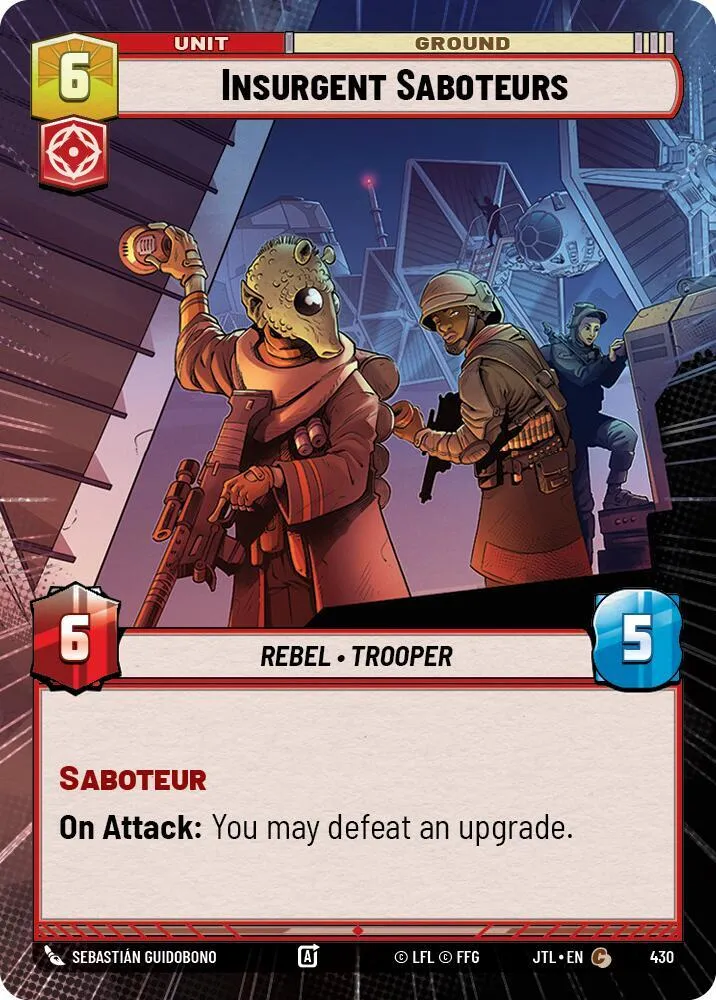 Insurgent Saboteurs from Jump to Lightspeed - Star Wars: Unlimited