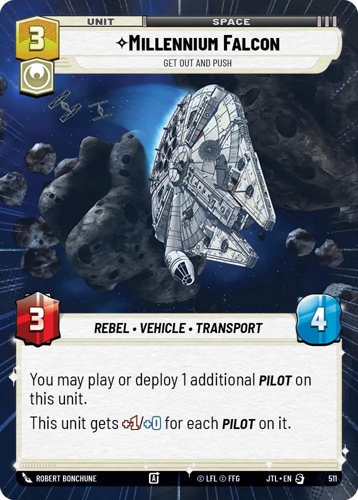 Millennium Falcon - Get Out And Push — Jump to Lightspeed — Star Wars: Unlimited