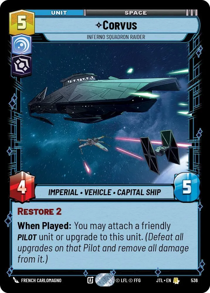 Corvus - Inferno Squadron Raider — Jump to Lightspeed — Star Wars: Unlimited