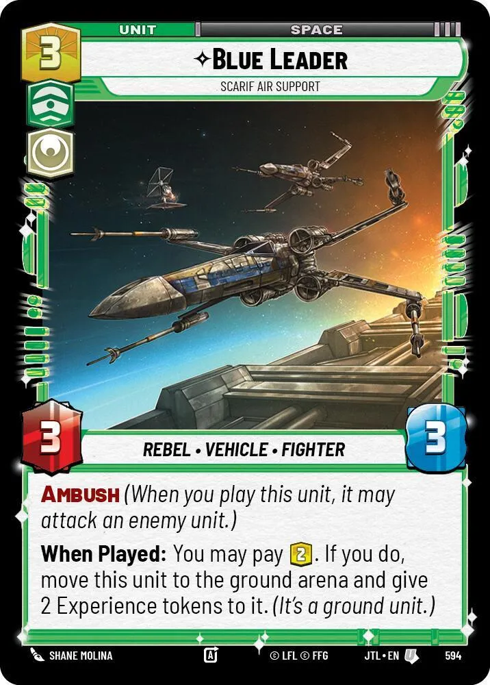 Blue Leader - Scarif Air Support — Jump to Lightspeed — Star Wars: Unlimited