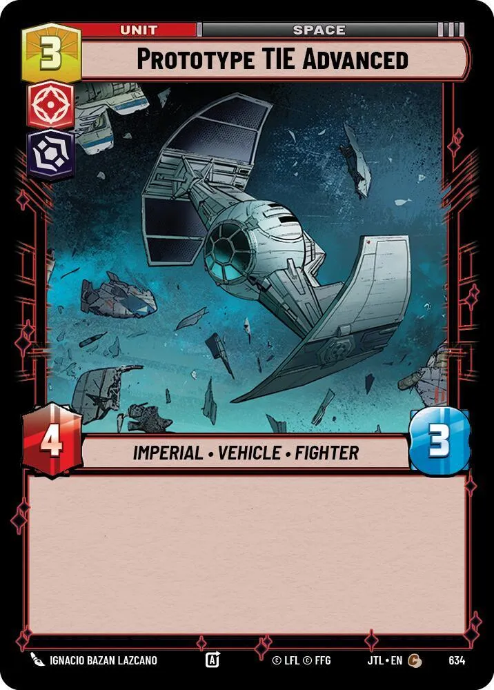 Prototype de TIE Advanced — Jump to Lightspeed — Star Wars: Unlimited