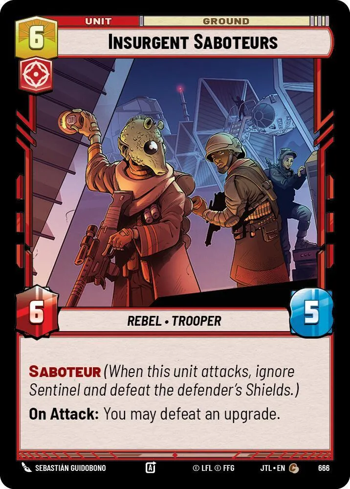 Saboteurs Insurgés — Jump to Lightspeed — Star Wars: Unlimited