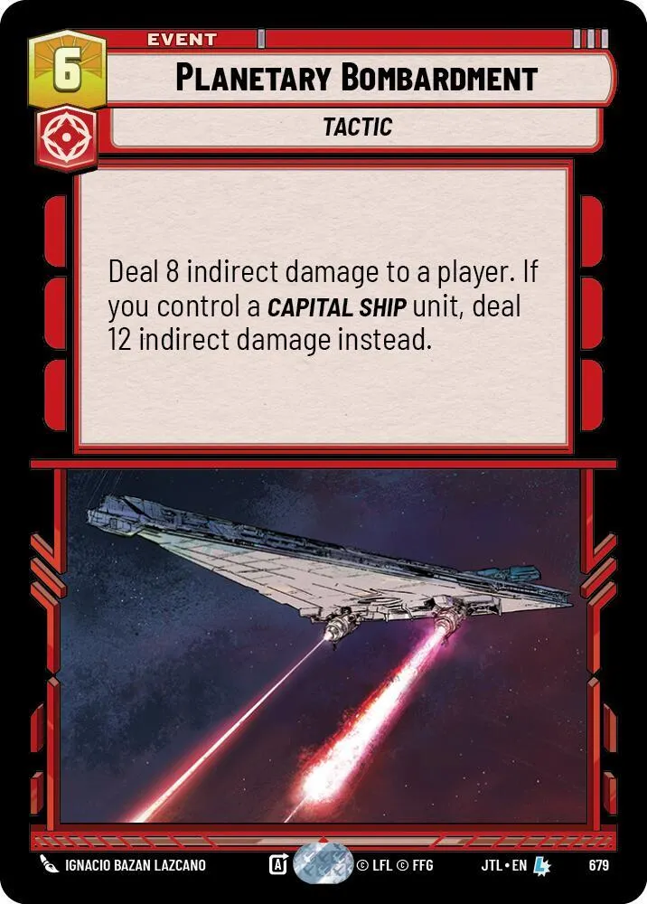 Planetary Bombardment — Jump to Lightspeed — Star Wars: Unlimited