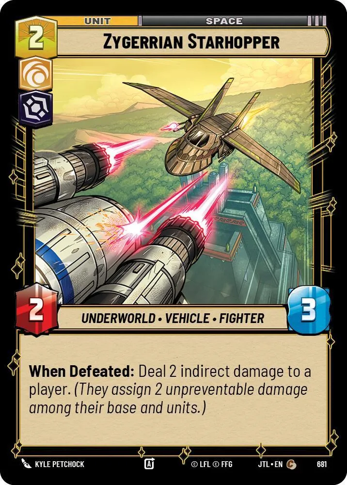 Zygerrian Starhopper — Jump to Lightspeed — Star Wars: Unlimited