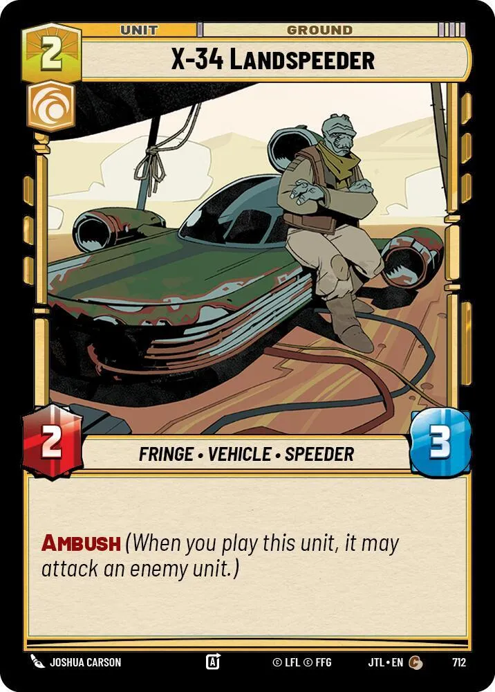 Landspeeder X-34 — Jump to Lightspeed — Star Wars: Unlimited