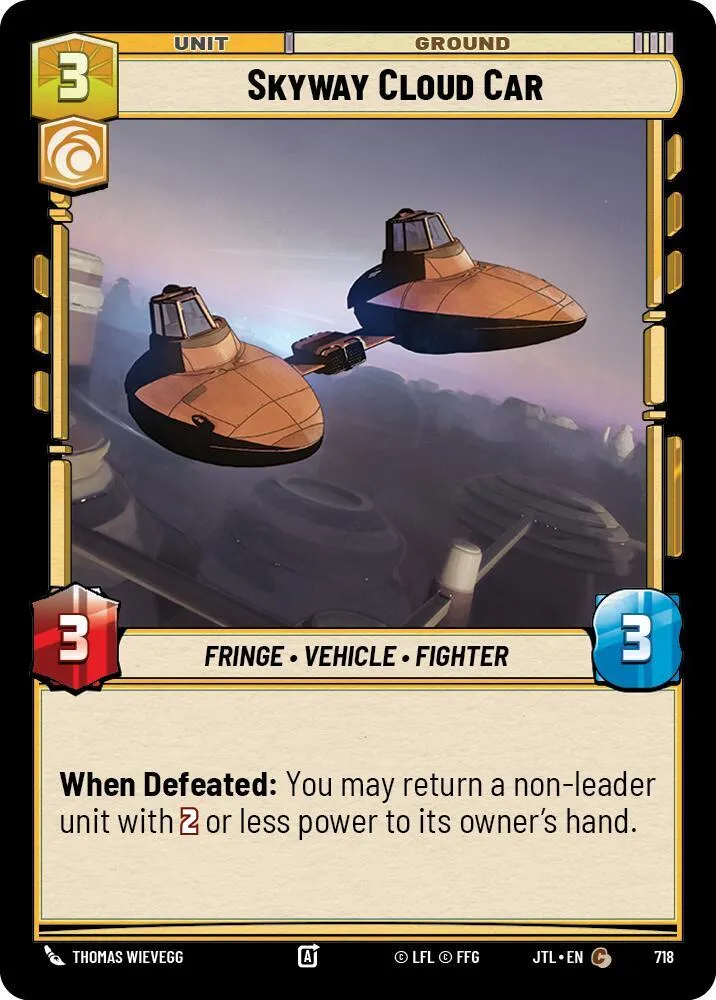 Voiture des Nuages de Ligne — Jump to Lightspeed — Star Wars: Unlimited