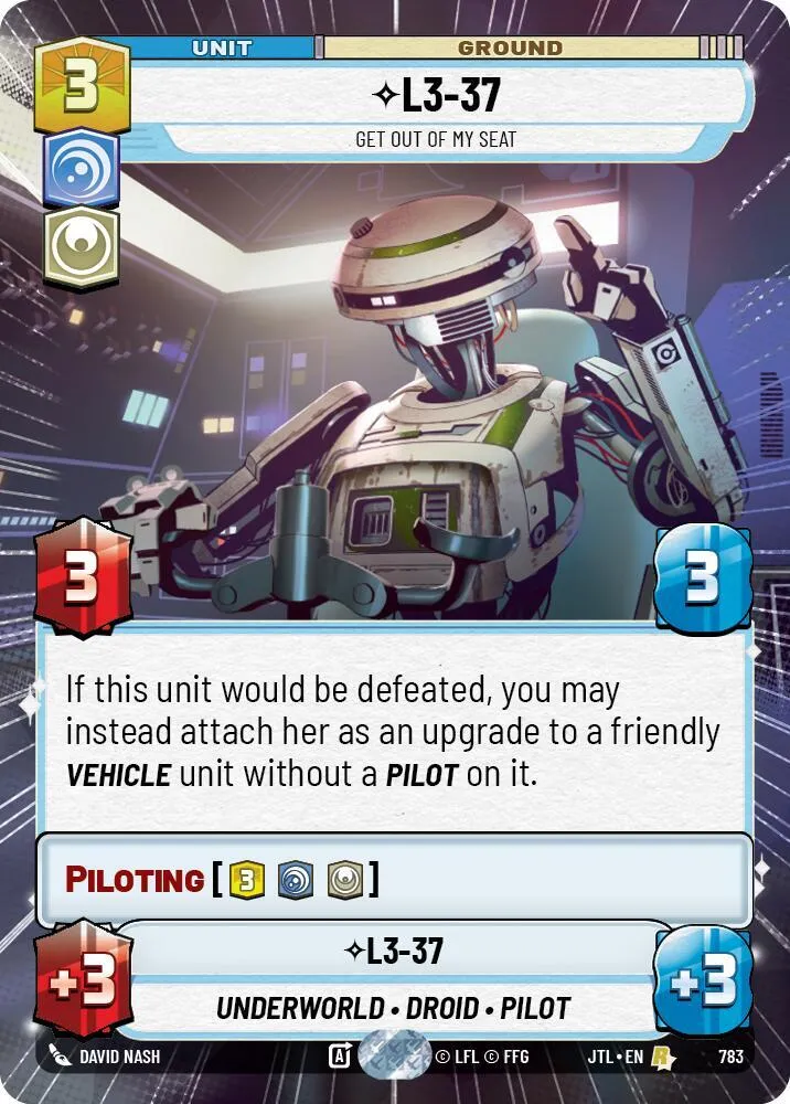 L3-37 - Dégage De Mon Siège — Jump to Lightspeed — Star Wars: Unlimited
