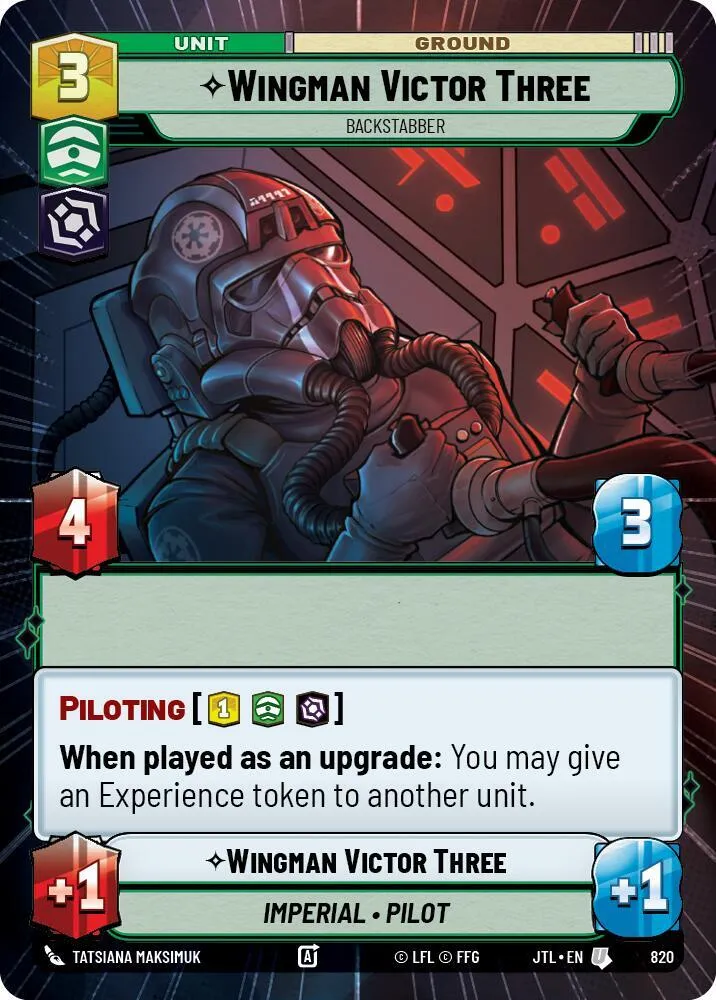 Wingman Victor Three - Backstabber — Jump to Lightspeed — Star Wars: Unlimited