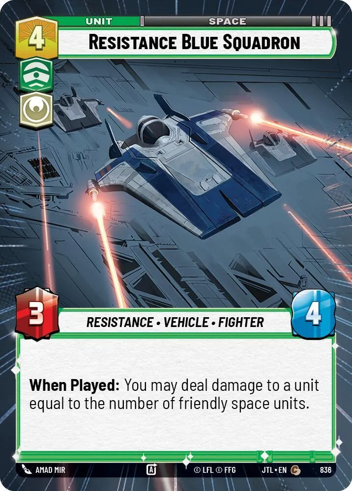 Escadron Blue de la Résistance — Jump to Lightspeed — Star Wars: Unlimited