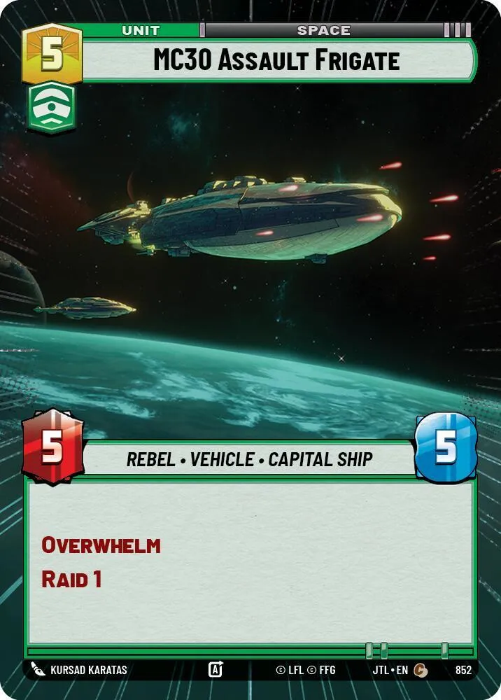 MC30 Assault Frigate — Jump to Lightspeed — Star Wars: Unlimited