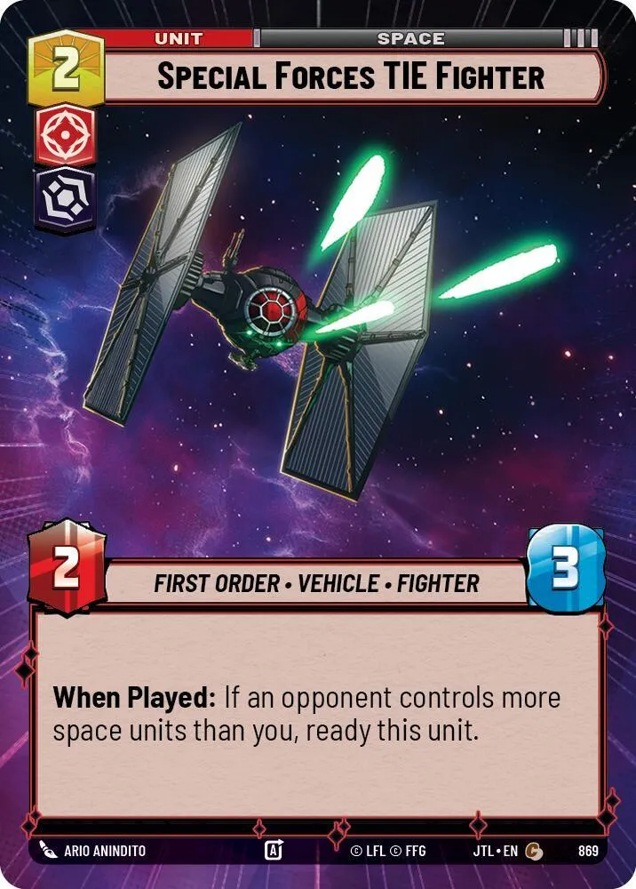 Special Forces TIE Fighter — Jump to Lightspeed — Star Wars: Unlimited