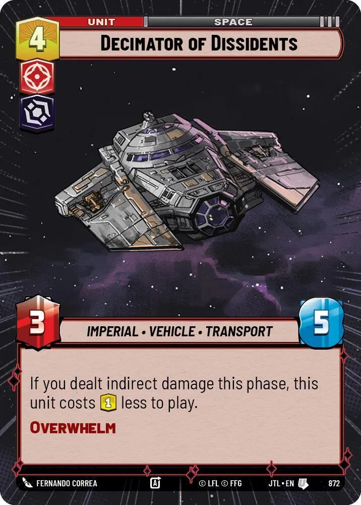 Decimator des Dissidents from Jump to Lightspeed - Star Wars: Unlimited