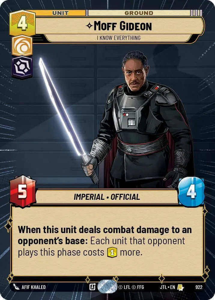 Moff Gideon - Je Sais Tout — Jump to Lightspeed — Star Wars: Unlimited
