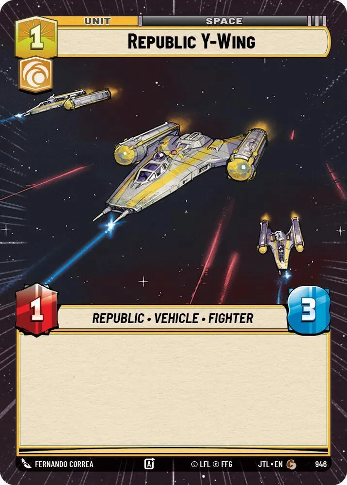 Y-Wing de la République — Jump to Lightspeed — Star Wars: Unlimited