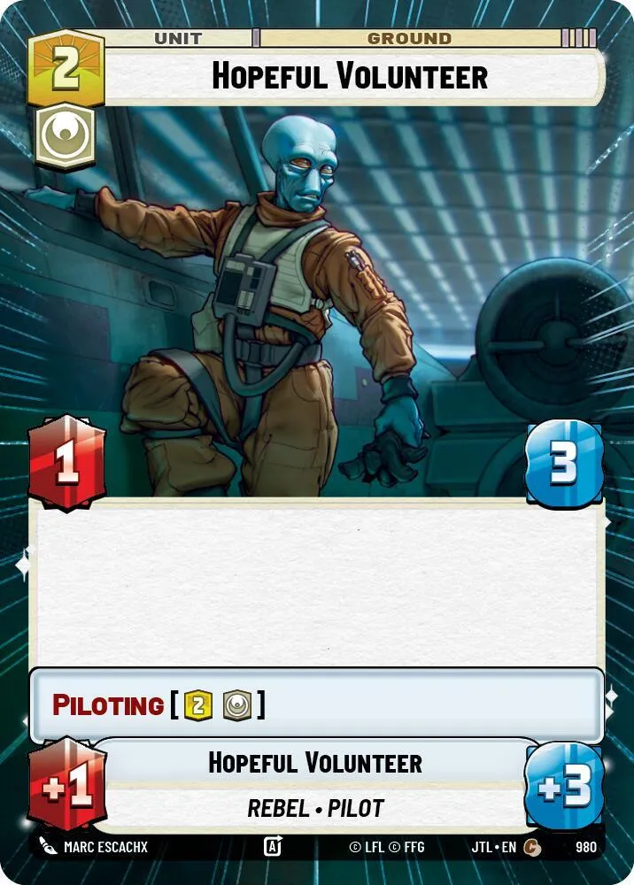 Hopeful Volunteer — Jump to Lightspeed — Star Wars: Unlimited