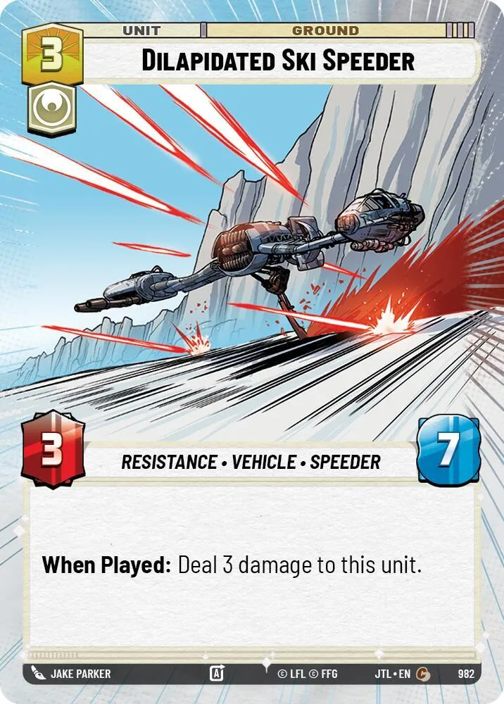 Dilapidated Ski Speeder — Jump to Lightspeed — Star Wars: Unlimited