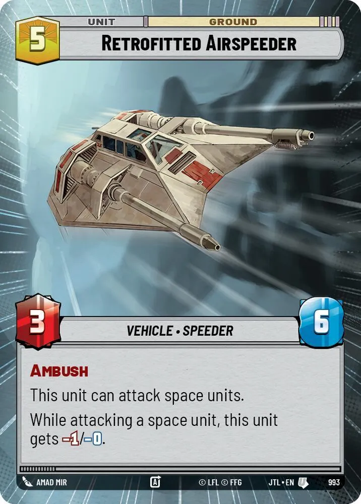 Retrofitted Airspeeder — Jump to Lightspeed — Star Wars: Unlimited