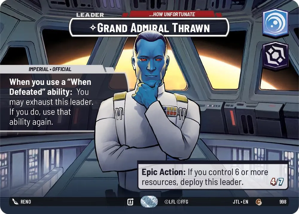 Grand Admiral Thrawn - ...How Unfortunate — Jump to Lightspeed — Star Wars: Unlimited