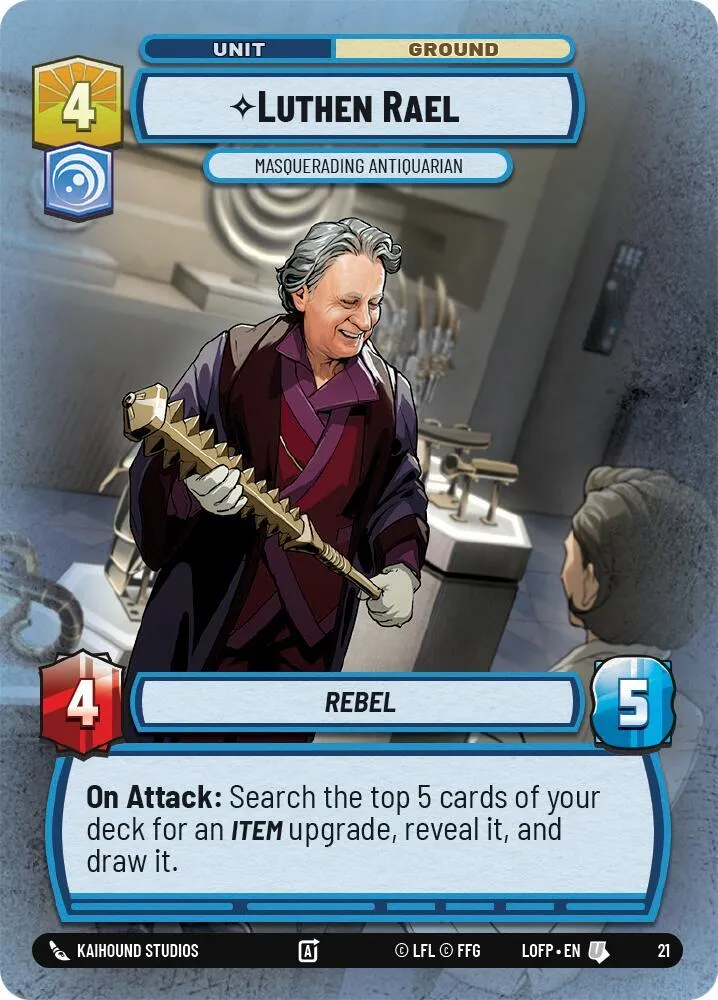 Luthen Rael - Masquerading Antiquarian — Legends of the Force: Weekly Play Promos — Star Wars: Unlimited