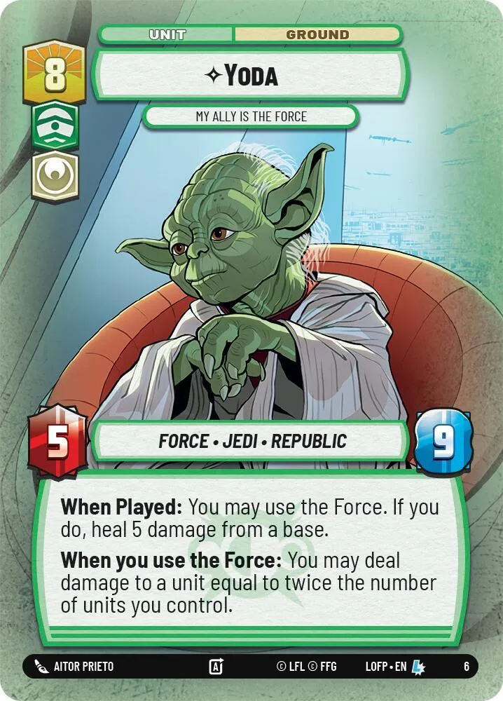Yoda - My Ally is the Force from Legends of the Force: Weekly Play Promos - Star Wars: Unlimited