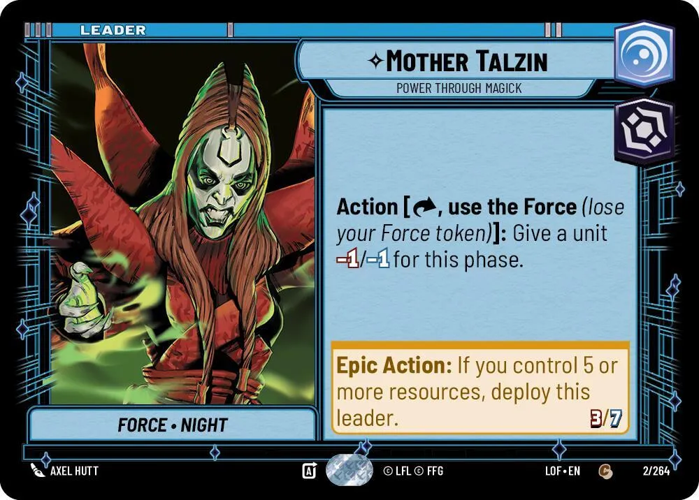 Mother Talzin - Power Through Magick — Legends of the Force — Star Wars: Unlimited