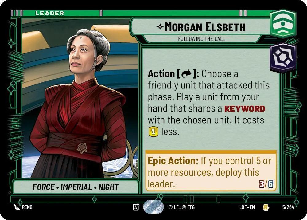 Morgan Elsbeth - Répond À L'Appel — Legends of the Force — Star Wars: Unlimited