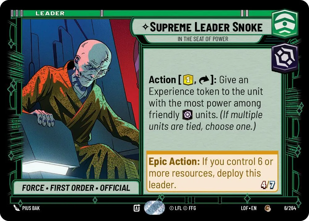 Supreme Leader Snoke - In the Seat of Power — Legends of the Force — Star Wars: Unlimited