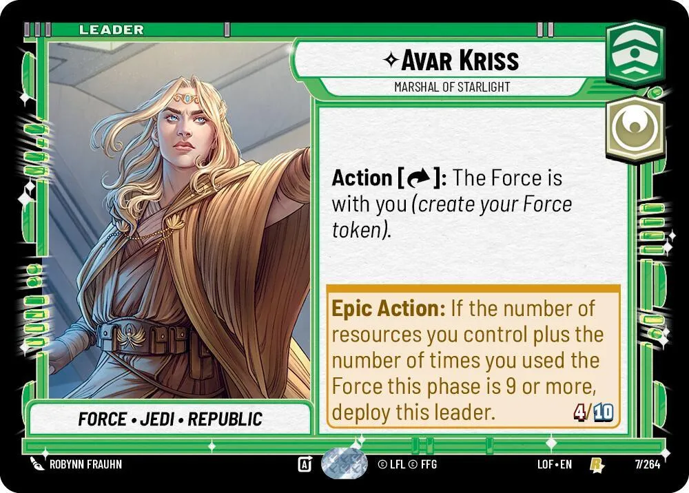 Avar Kriss - Marshal Du Flambeau Stellaire — Legends of the Force — Star Wars: Unlimited