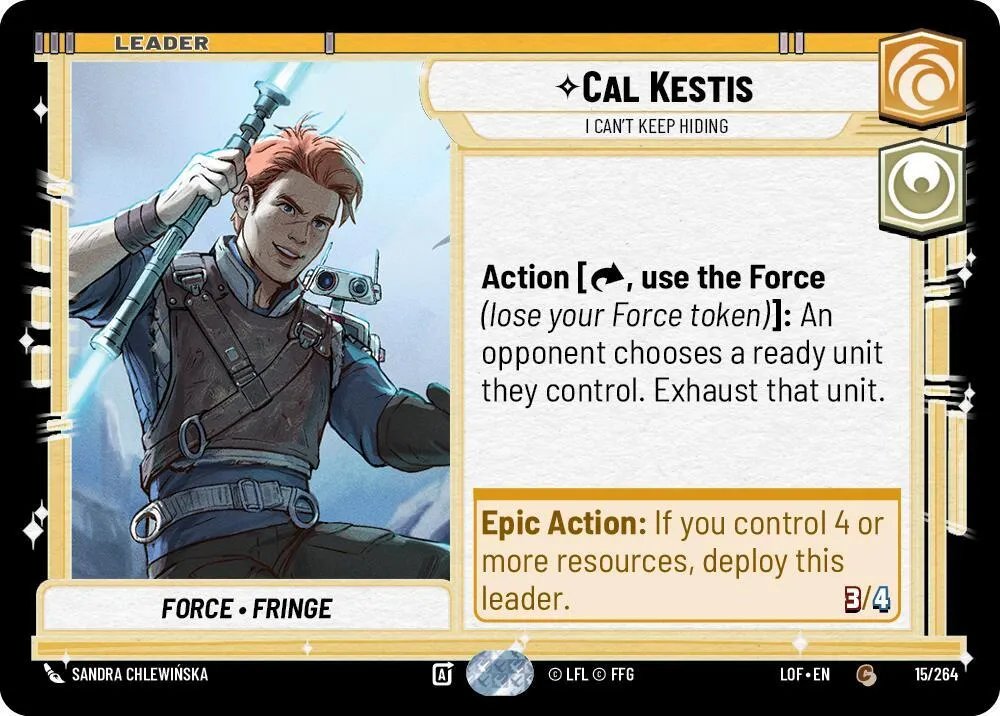 Cal Kestis - Je Ne Peux Pas Rester Caché — Legends of the Force — Star Wars: Unlimited
