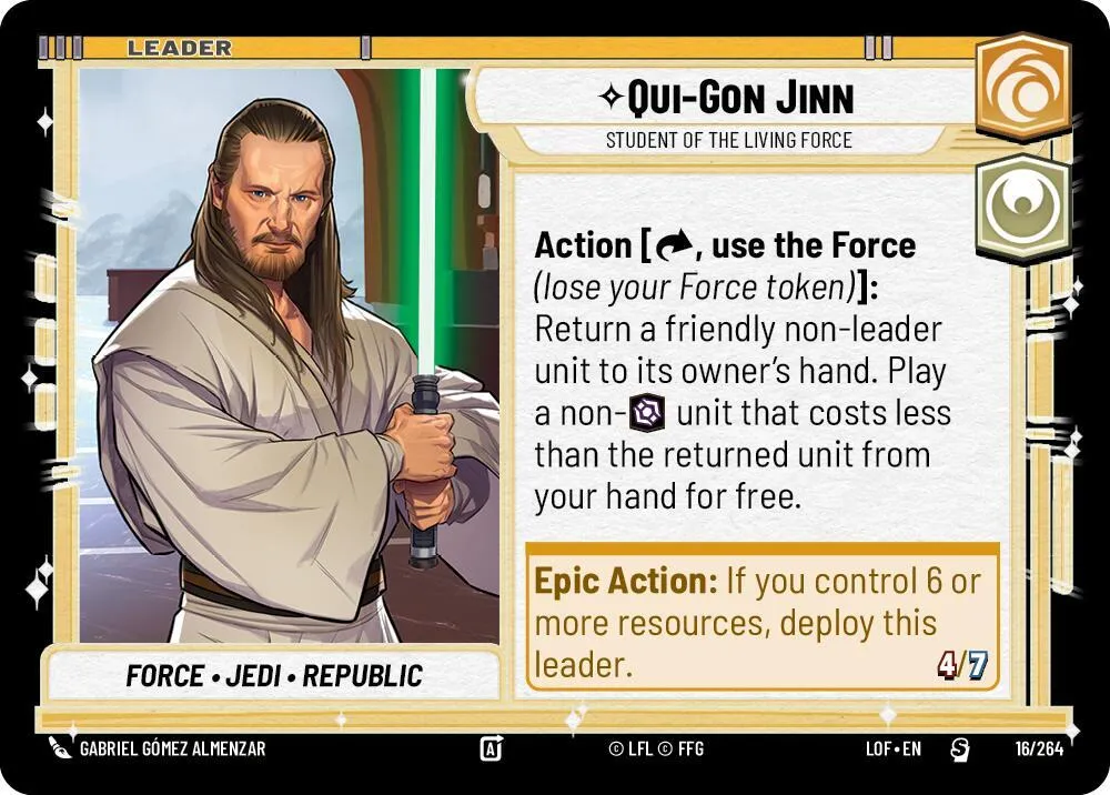 Qui-Gon Jinn - Student of the Living Force — Legends of the Force — Star Wars: Unlimited