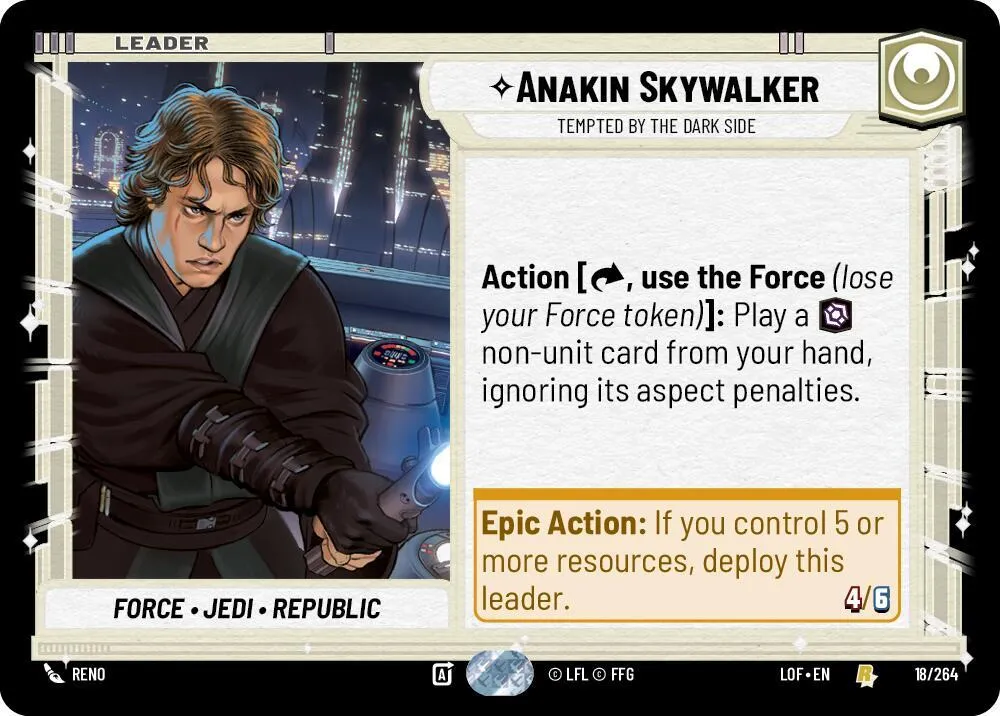 Anakin Skywalker - Tempted by the Dark Side — Legends of the Force — Star Wars: Unlimited