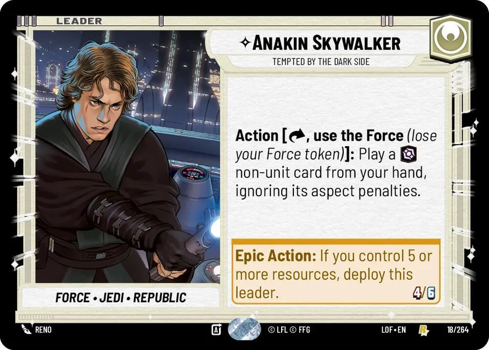 Anakin Skywalker - Tenté Par Le Côté Obscur from Legends of the Force - Star Wars: Unlimited