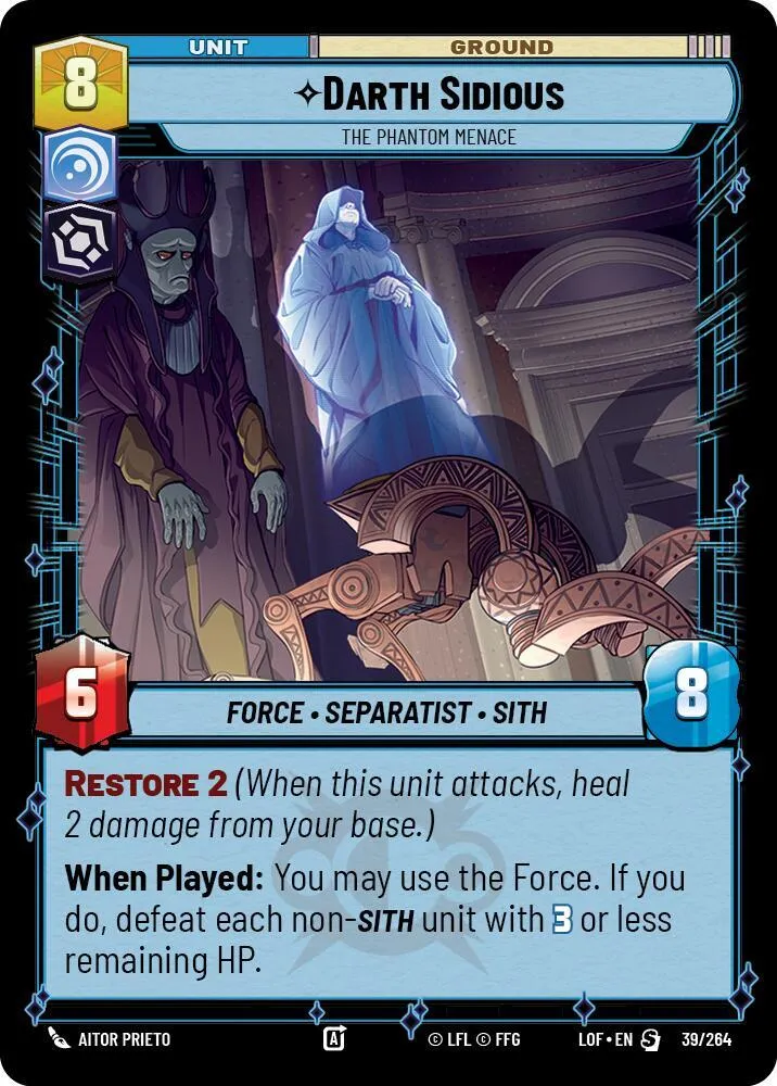 Darth Sidious - The Phantom Menace — Legends of the Force — Star Wars: Unlimited