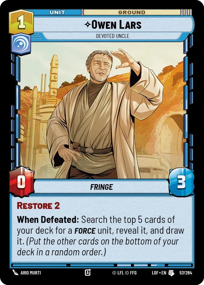 Owen Lars - Oncle Dévoué — Legends of the Force — Star Wars: Unlimited