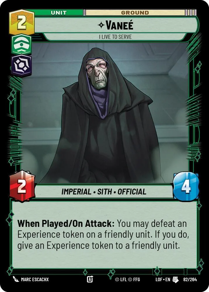 Vaneé - Je Vis Pour Servir — Legends of the Force — Star Wars: Unlimited