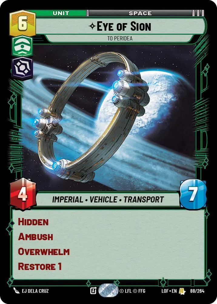 Eye of Sion - To Peridea — Legends of the Force — Star Wars: Unlimited