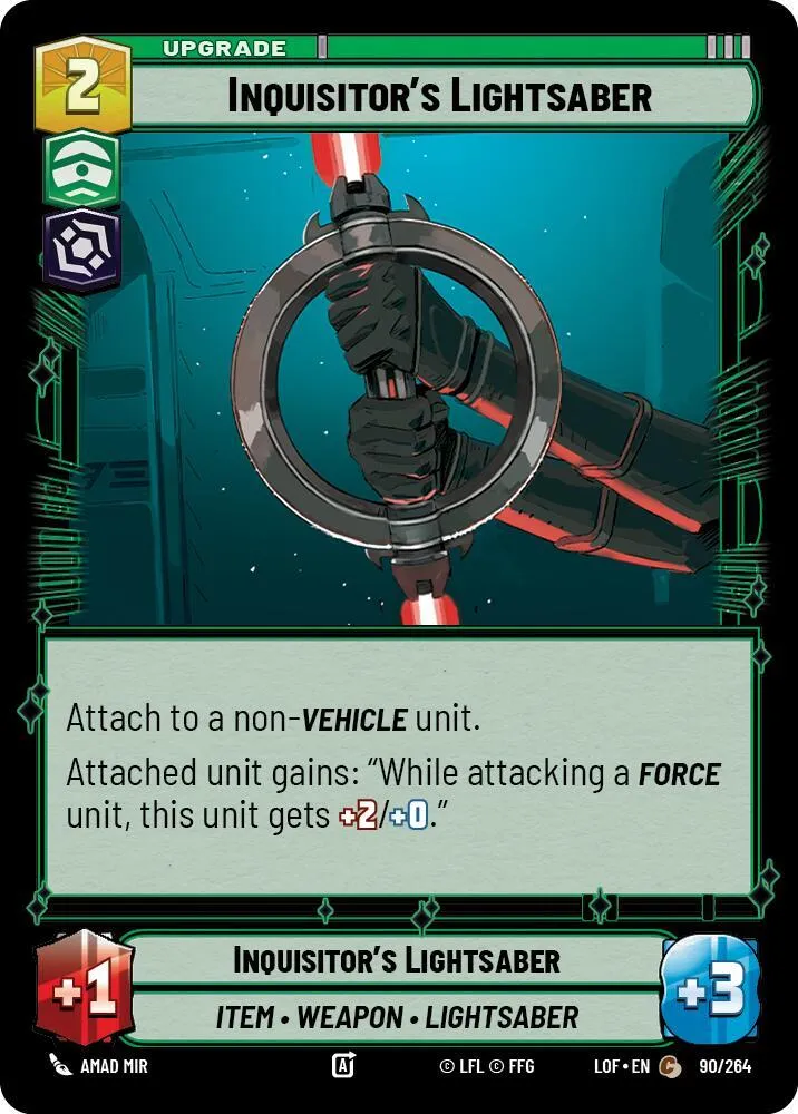 Inquisitor's Lightsaber — Legends of the Force — Star Wars: Unlimited