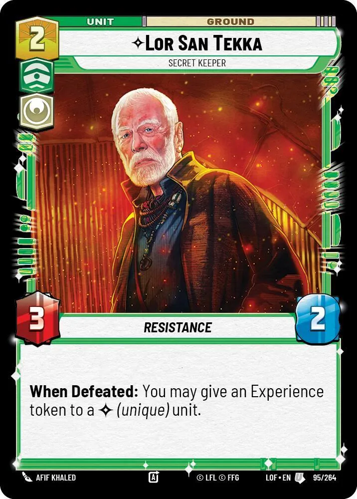 Lor San Tekka - Gardien Du Secret — Legends of the Force — Star Wars: Unlimited