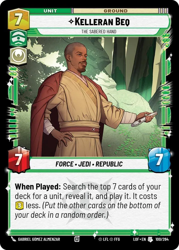 Kelleran Beq - La Main Sabrée — Legends of the Force — Star Wars: Unlimited